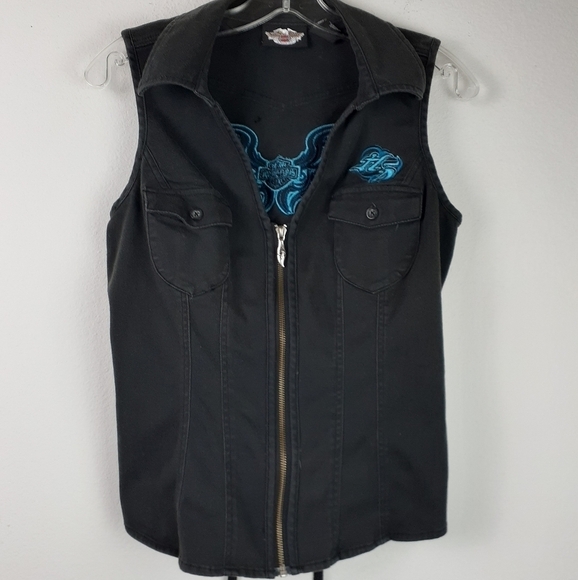 Harley-Davidson Jackets & Blazers - Harley Davidson Zip up Vest Size Medium